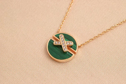 [⭐Hyrra Jewelry]JEUX DE ROSE GOLD DIAMOND NECKLACE