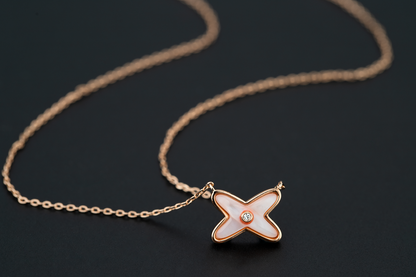 [⭐Hyrra Jewelry]JEUX DE NECKLACE 1 DIAMOND