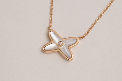 [⭐Hyrra Jewelry]JEUX DE NECKLACE 1 DIAMOND