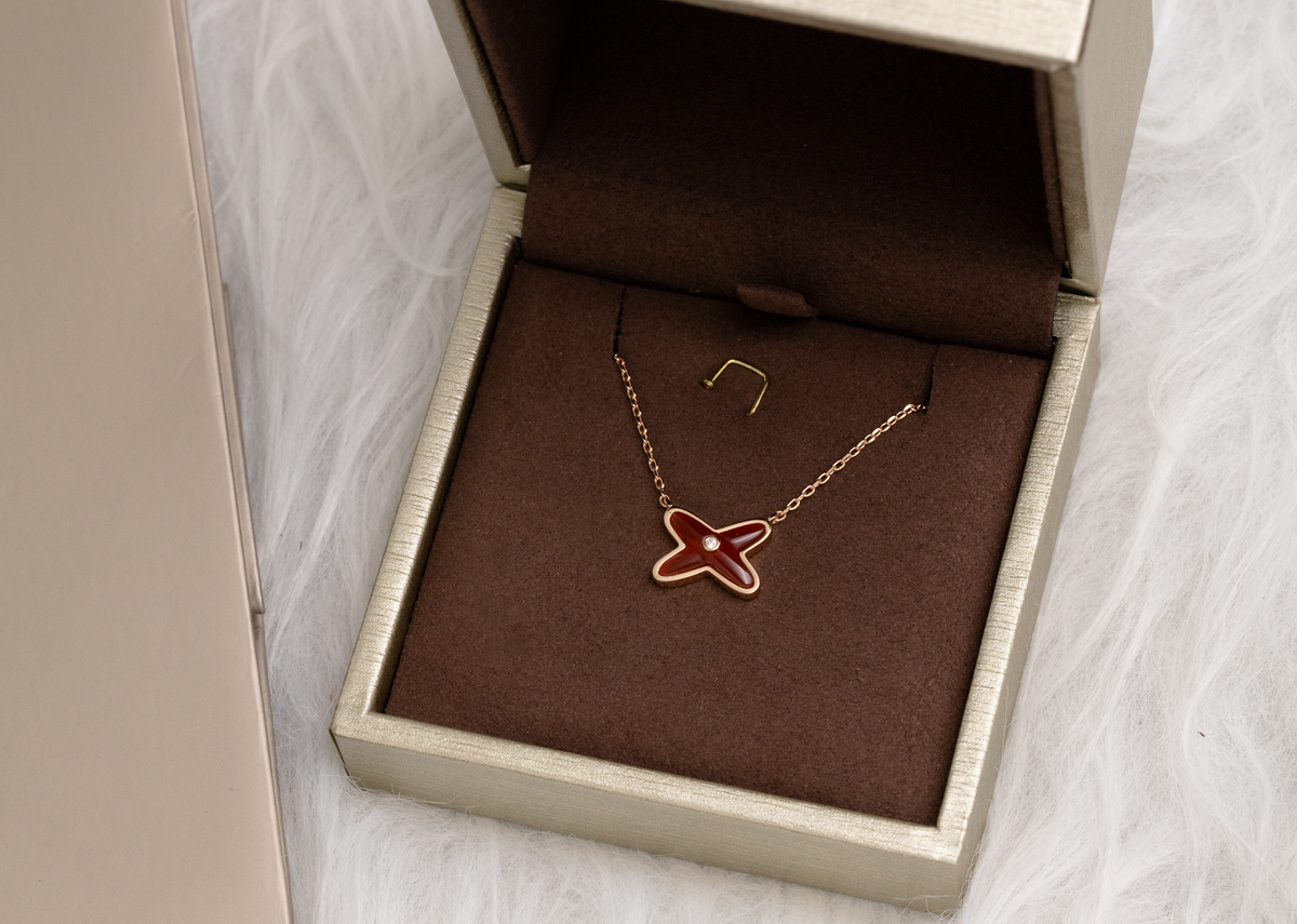 [⭐Hyrra Jewelry]JEUX DE NECKLACE 1 DIAMOND