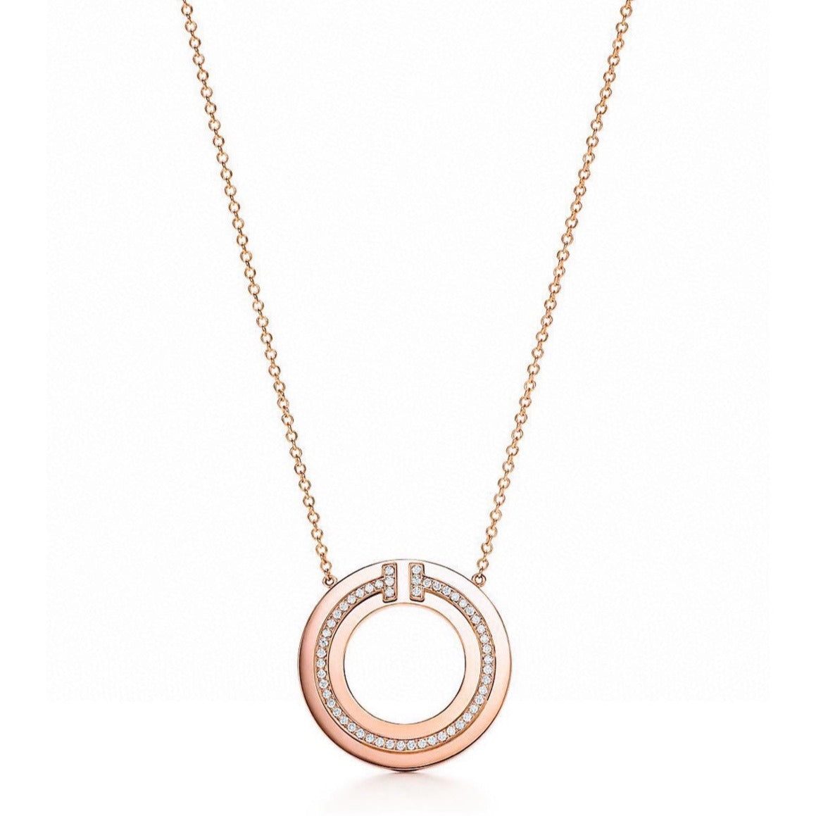 [Hyrra Jewelry]DIAMOND AND MOTHER OF PEARL CIRCLE PENDANT