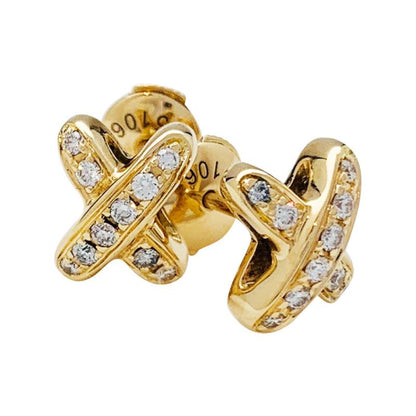 [⭐Hyrra Jewelry]JEUX DE GOLD DIAMOND EARRINGS