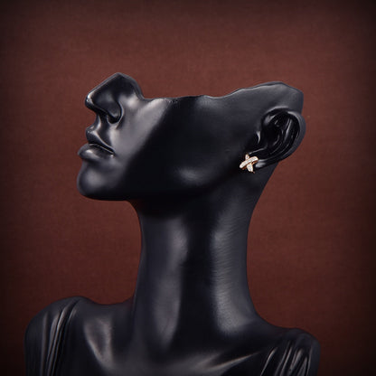 [⭐Hyrra Jewelry]JEUX DE GOLD DIAMOND EARRINGS