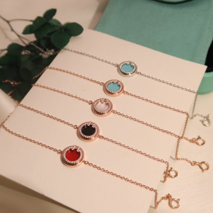 [Hyrra Jewelry]DIAMOND CIRCLE PINK GOLD BRACELET