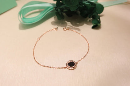 [Hyrra Jewelry]DIAMOND CIRCLE PINK GOLD BRACELET