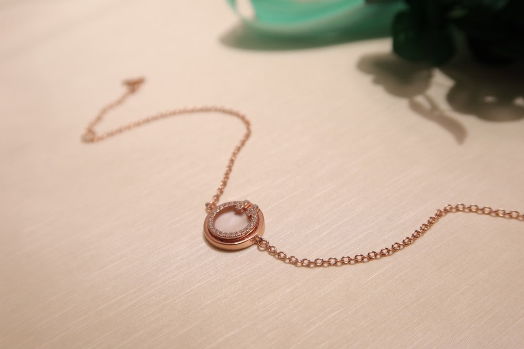 [Hyrra Jewelry]DIAMOND CIRCLE PINK GOLD BRACELET
