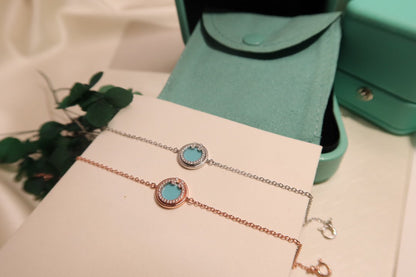[Hyrra Jewelry]DIAMOND CIRCLE PINK GOLD BRACELET