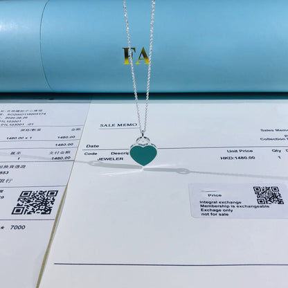 [Hyrra Jewelry]SMALL HEART TAG PENDANT STERLING SILVER