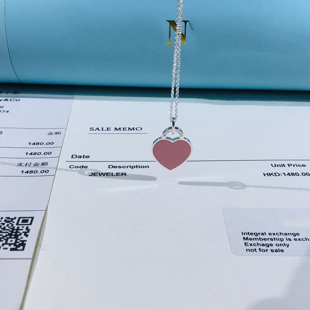 [Hyrra Jewelry]SMALL HEART TAG PENDANT STERLING SILVER