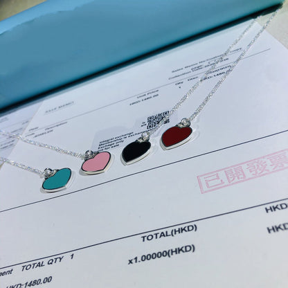 [Hyrra Jewelry]SMALL HEART TAG PENDANT STERLING SILVER