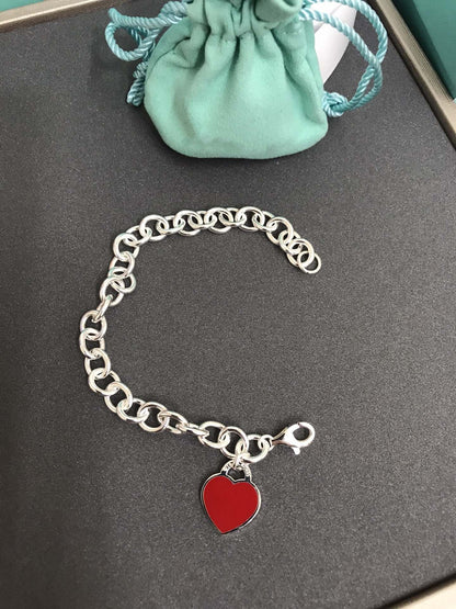 [Hyrra Jewelry]HEART TAG BRACELET SILVER MEDIUM