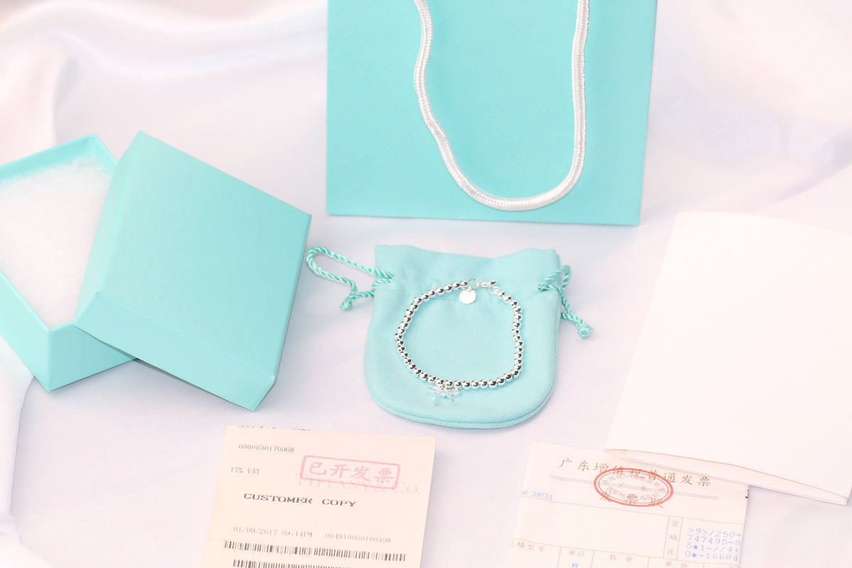 [Hyrra Jewelry]STERLING SILVER BOW BEAD BRACELET