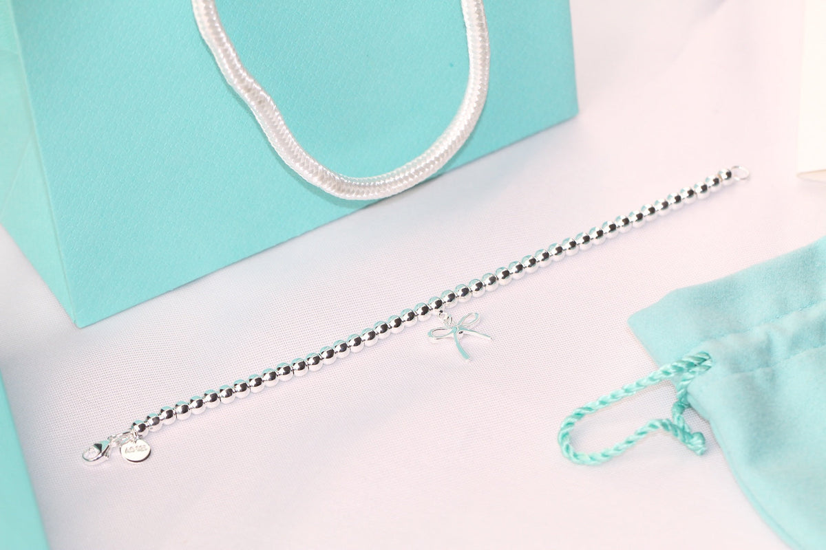 [Hyrra Jewelry]STERLING SILVER BOW BEAD BRACELET