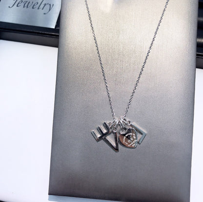 [Hyrra Jewelry]COLLAR LOVE PLATA NECKLACE