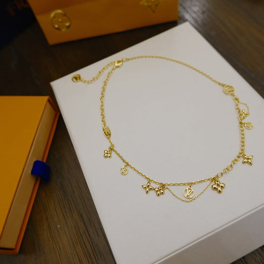 [⭐Hyrra Jewelry]BLOOMING SUPPLE NECKLACE BRASS