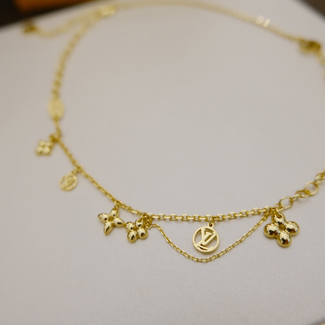 [⭐Hyrra Jewelry]BLOOMING SUPPLE NECKLACE BRASS