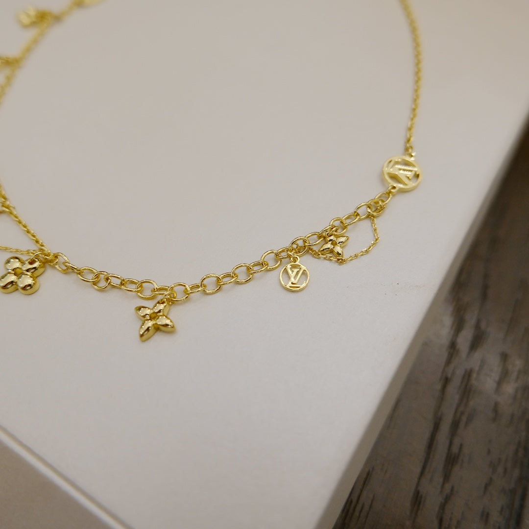 [⭐Hyrra Jewelry]BLOOMING SUPPLE NECKLACE BRASS