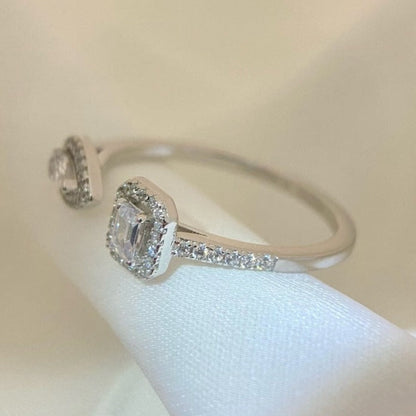 [⭐Hyrra Jewelry]MY TWIN TOI & MOI SILVER DIAMOND RING