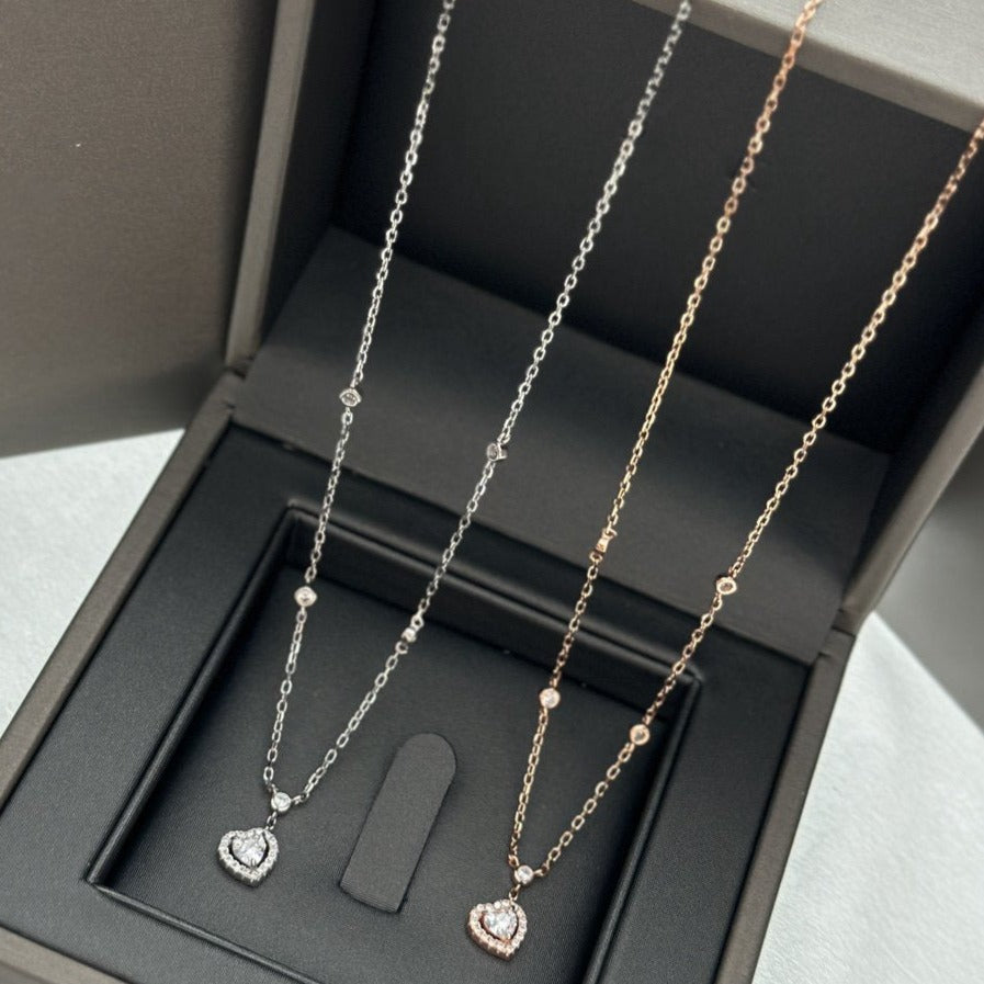 [⭐Hyrra Jewelry]JOY HEART DIAMOND NECKLACE