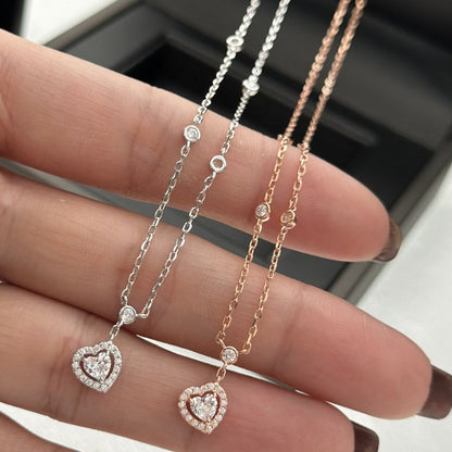 [⭐Hyrra Jewelry]JOY HEART DIAMOND NECKLACE