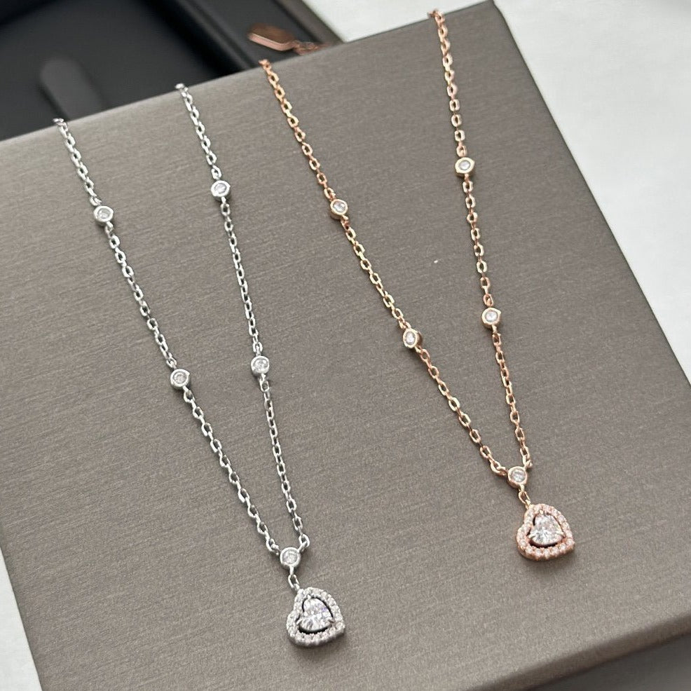 [⭐Hyrra Jewelry]JOY HEART DIAMOND NECKLACE