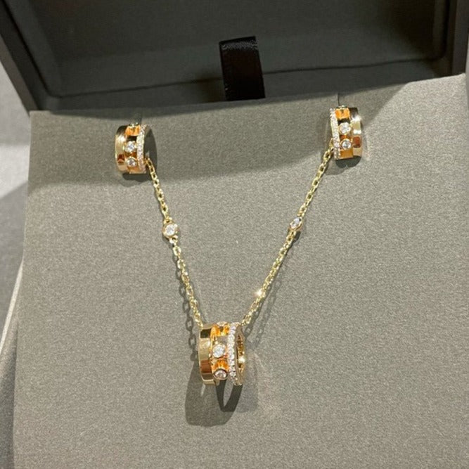 [⭐Hyrra Jewelry]CHAIN MOVE ROMANE PEDAND NECKLACE