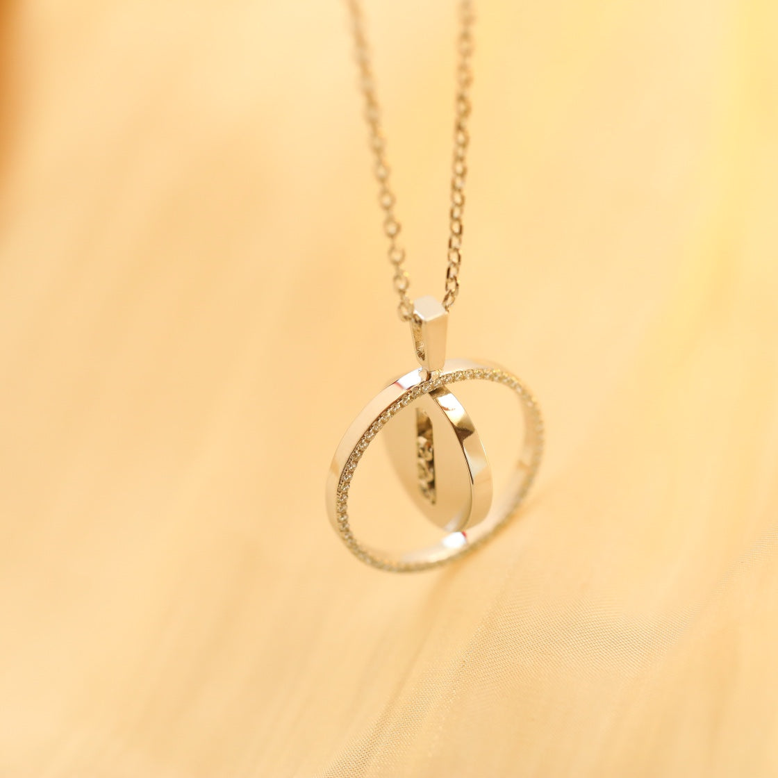 [⭐Hyrra Jewelry]Demo MOVE MM SILVER DIAMOND NECKLACE