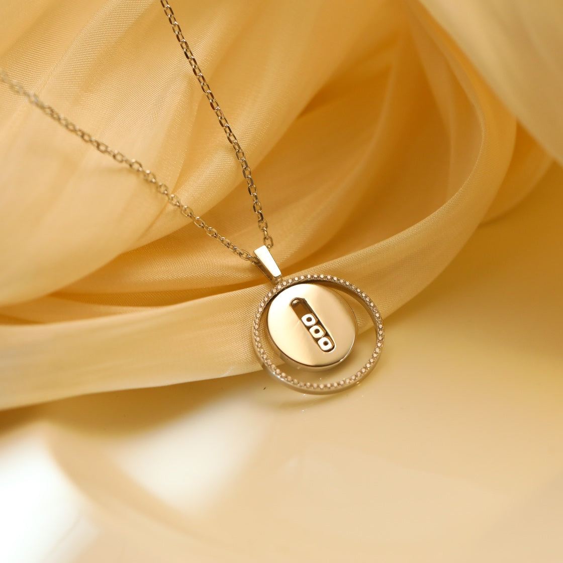[⭐Hyrra Jewelry]Demo MOVE MM SILVER DIAMOND NECKLACE