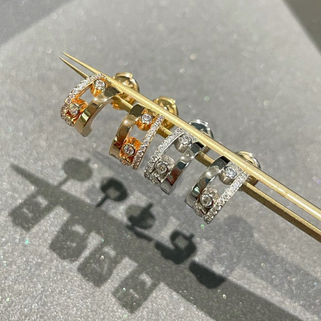 [⭐Hyrra Jewelry]MOVE ROMANE EARRINGS DIAMOND