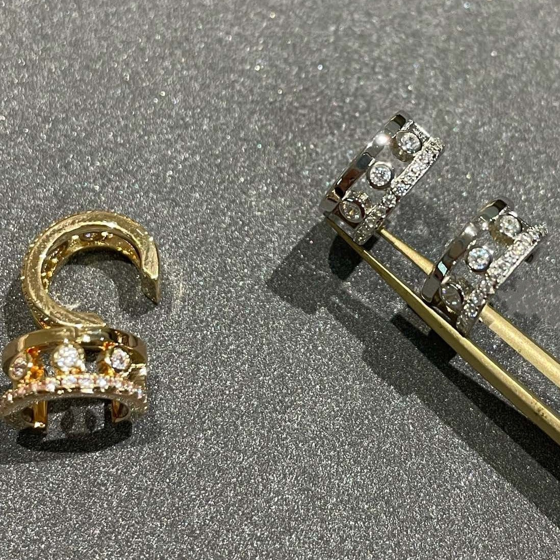 [⭐Hyrra Jewelry]MOVE ROMANE EARRINGS DIAMOND