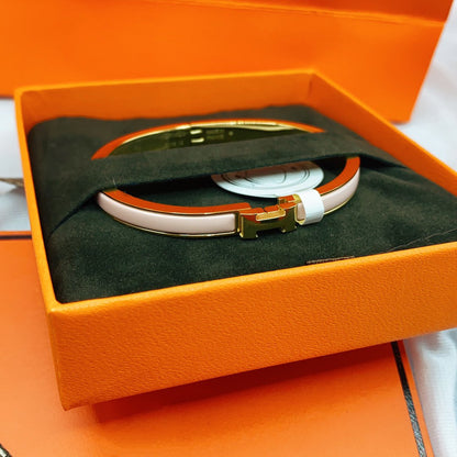 [⭐Hyrra Jewelry]CLASSIC HM CLIC  PINK 8MM ENAMEL BRACELET