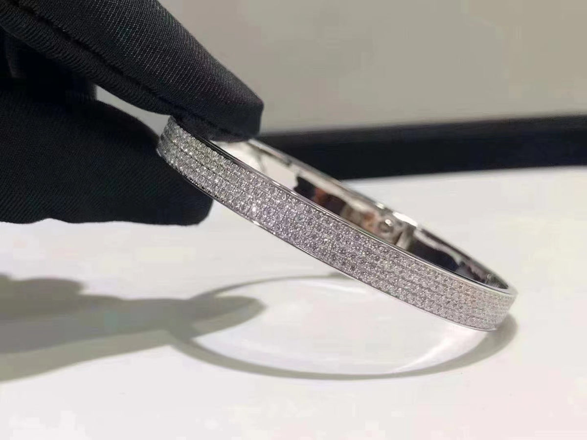 [⭐Hyrra Jewelry]HM KELLY BRACELET IN SILVER AND FULL PAVE DIAMOND