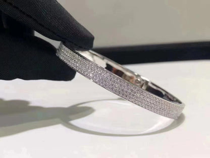 [⭐Hyrra Jewelry]HM KELLY BRACELET IN SILVER AND FULL PAVE DIAMOND
