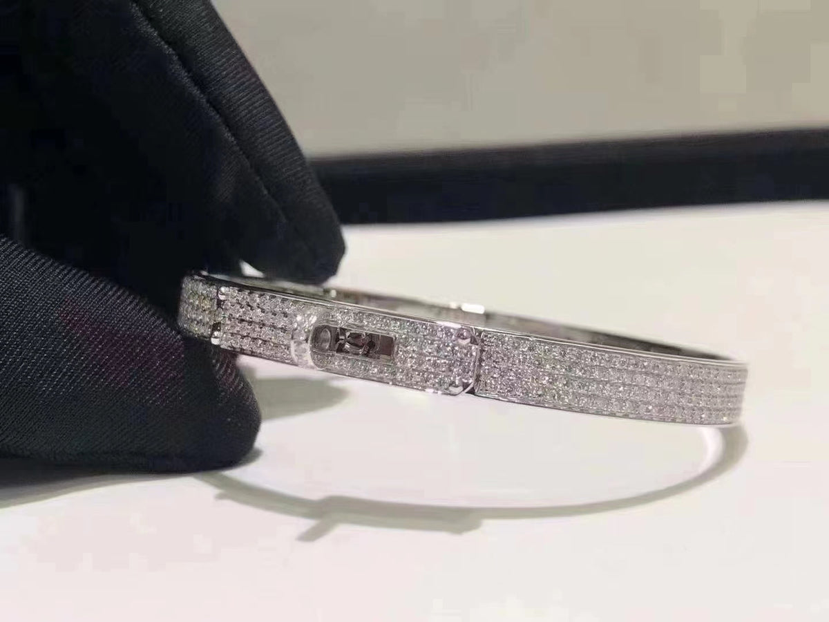 [⭐Hyrra Jewelry]HM KELLY BRACELET IN SILVER AND FULL PAVE DIAMOND