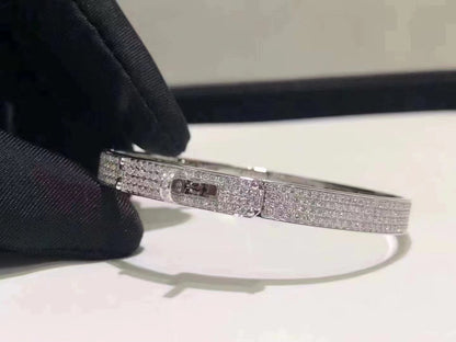 [⭐Hyrra Jewelry]HM KELLY BRACELET IN SILVER AND FULL PAVE DIAMOND