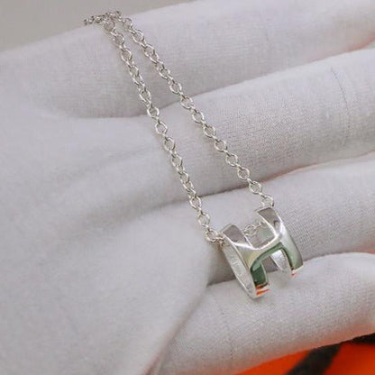 [⭐Hyrra Jewelry]HM NECKLACE H LETTER OVAL SERIES