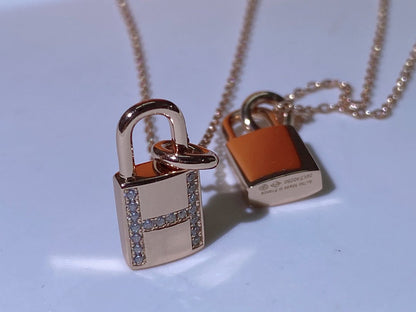 [⭐Hyrra Jewelry]HM ADVANCED NICHE LOCK HEAD NECKLACE DIAMONDS