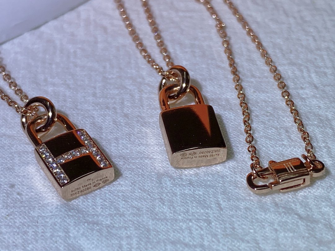 [⭐Hyrra Jewelry]HM ADVANCED NICHE LOCK HEAD NECKLACE DIAMONDS