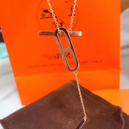 [⭐Hyrra Jewelry]HM NECKLACE PLATINUM ROSE GOLD DIAMOND