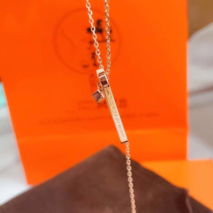[⭐Hyrra Jewelry]HM NECKLACE PLATINUM ROSE GOLD DIAMOND