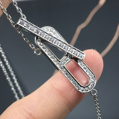 [⭐Hyrra Jewelry]HM NECKLACE PLATINUM ROSE GOLD DIAMOND