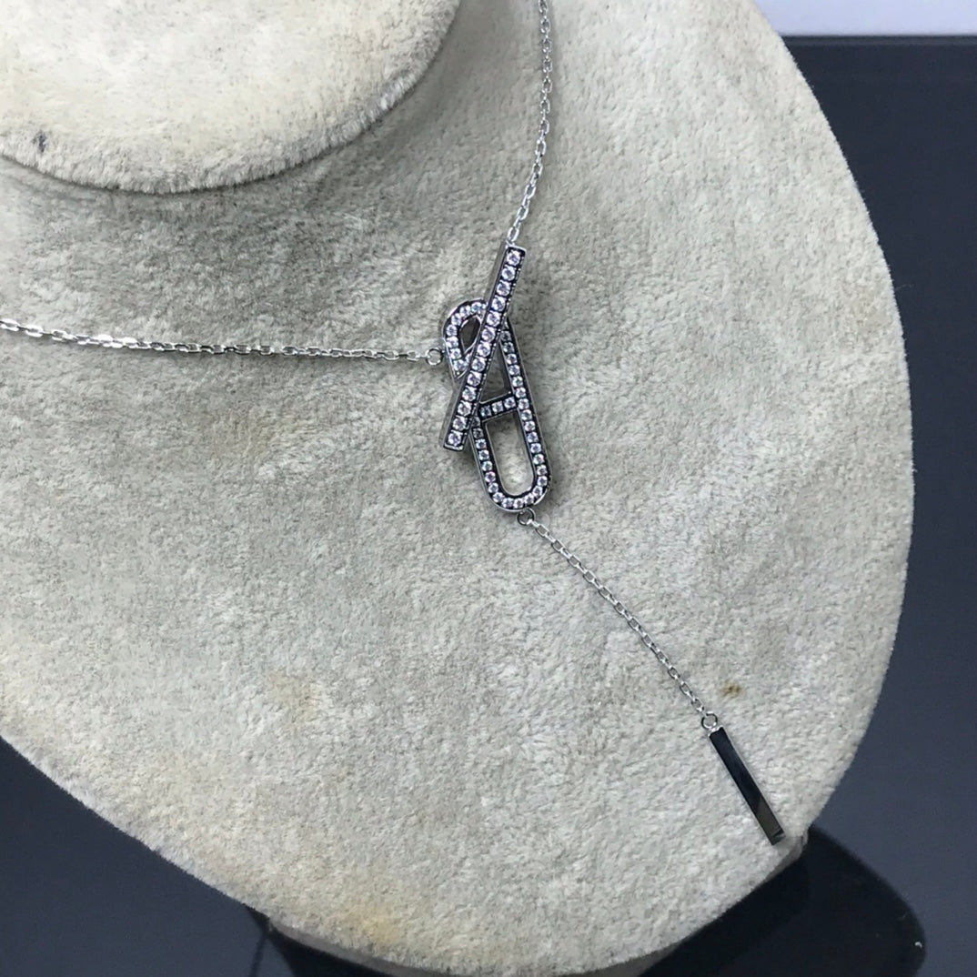 [⭐Hyrra Jewelry]HM NECKLACE PLATINUM ROSE GOLD DIAMOND