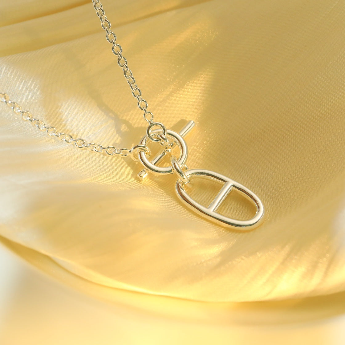 [⭐Hyrra Jewelry]HM CHAINE D'ANCRE PENDANT NECKLACE STERLING SILVER