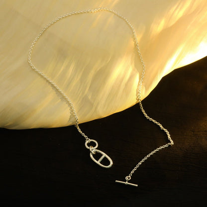 [⭐Hyrra Jewelry]HM CHAINE D'ANCRE PENDANT NECKLACE STERLING SILVER