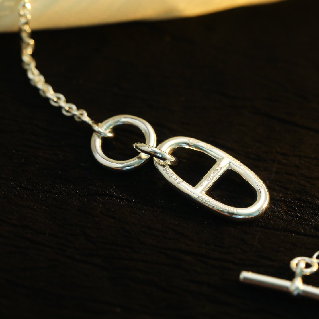[⭐Hyrra Jewelry]HM CHAINE D'ANCRE PENDANT NECKLACE STERLING SILVER
