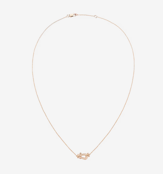 [⭐Hyrra Jewelry]FORCE 10 DIAMOND PINK GOLD NECKLACE MINI MODEL