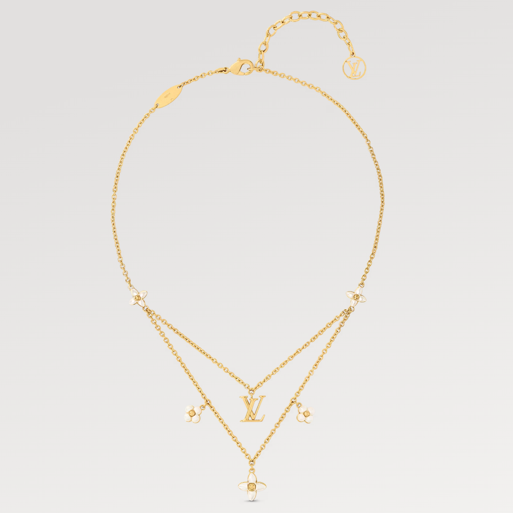 [⭐Hyrra Jewelry]FLOWERGRAM GOLD MOP DOUBLE ROW NECKLACE