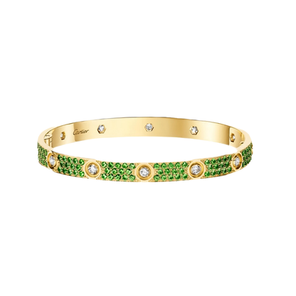 [⭐Hyrra Jewelry]2026 PAVE GEMSTONE LOVE BRACELET 6.1MM 10 DIAMONDS