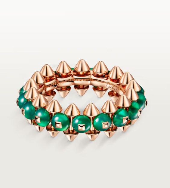 [⭐Hyrra Jewelry]CLASH ELEGANT ROSE GOLD RING FEATURING NATURAL AGATE