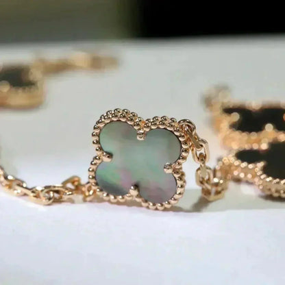 [⭐Hyrra Jewelry] CLOVER 5 MOTIF GRAY MOP BRACELET COLLECTION